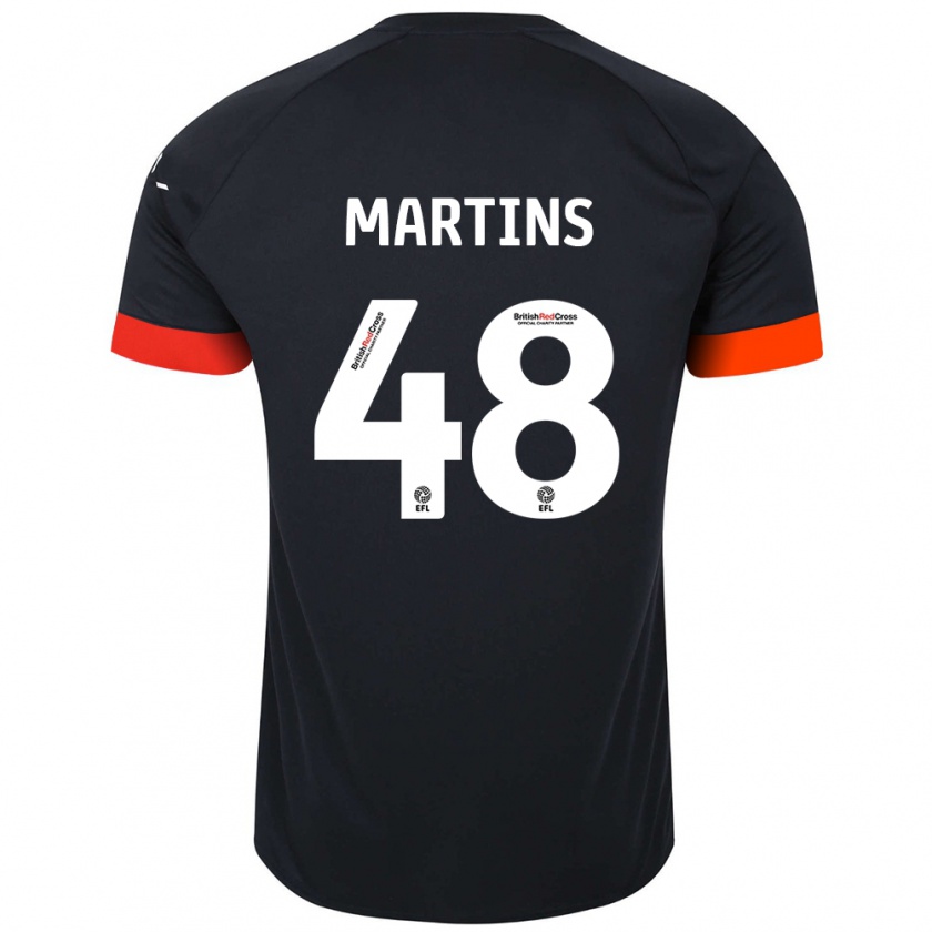 Kandiny Hombre Camiseta Dominic Dos Santos Martins #48 Negro Naranja 2ª Equipación 2024/25 La Camisa México