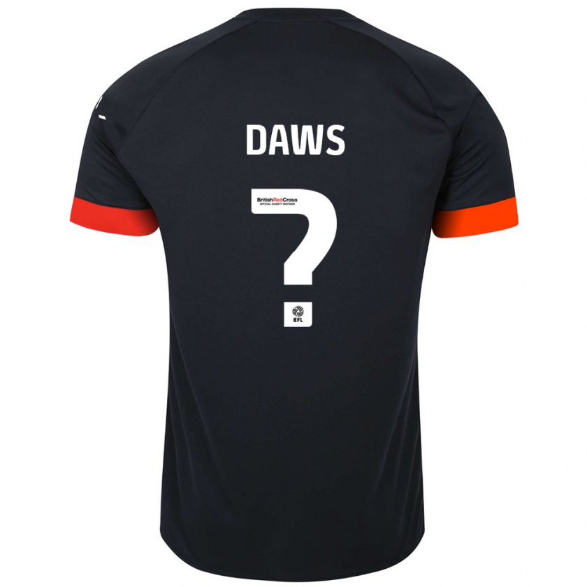 Kandiny Heren Marcus Daws #0 Zwart Oranje Uitshirt Uittenue 2024/25 T-Shirt