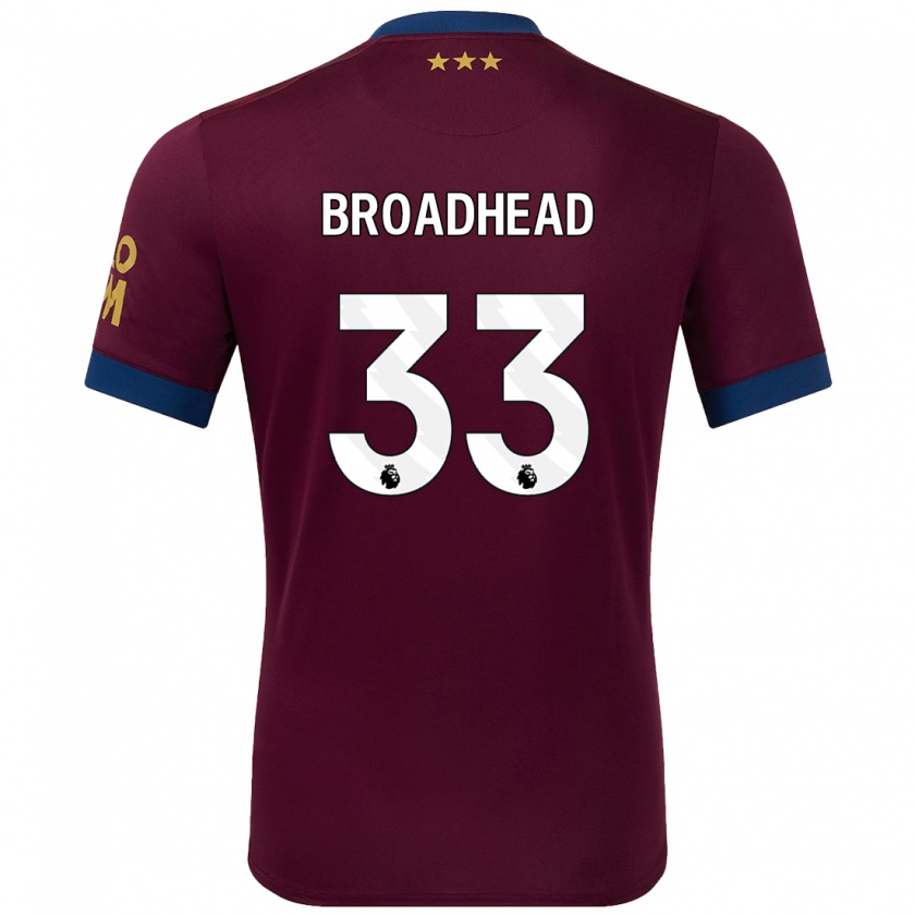 Kandiny Herren Nathan Broadhead #33 Braun Auswärtstrikot Trikot 2024/25 T-Shirt Österreich