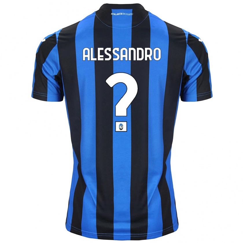 Kandiny Mujer Camiseta Alessandro Rinaldi #0 Azul Negro 1ª Equipación 2024/25 La Camisa