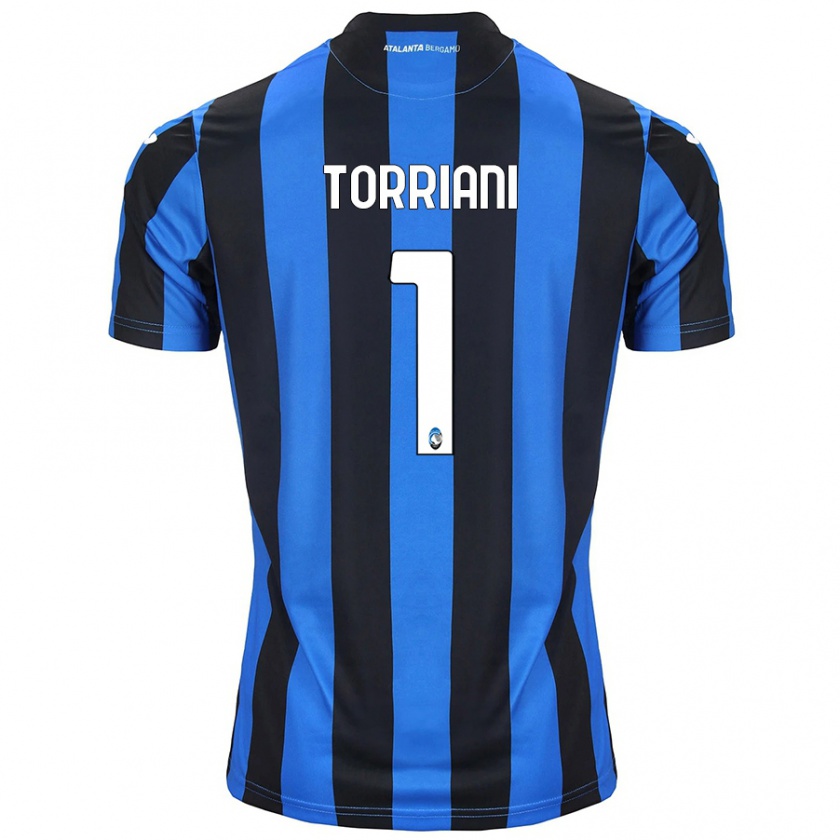 Kandiny Donna Maglia Andrea Torriani #1 Blu Nero Kit Gara Home 2024/25 Maglietta