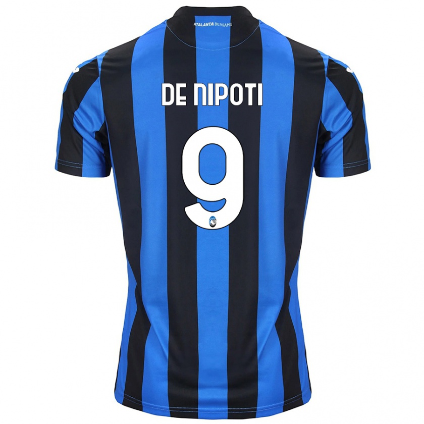 Kandiny Donna Maglia Tommaso De Nipoti #9 Blu Nero Kit Gara Home 2024/25 Maglietta