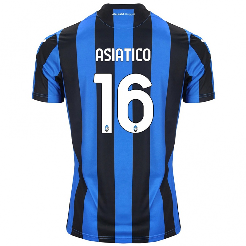 Kandiny Dames Pietro Asiatico #16 Blauw Zwart Thuisshirt Thuistenue 2024/25 T-Shirt