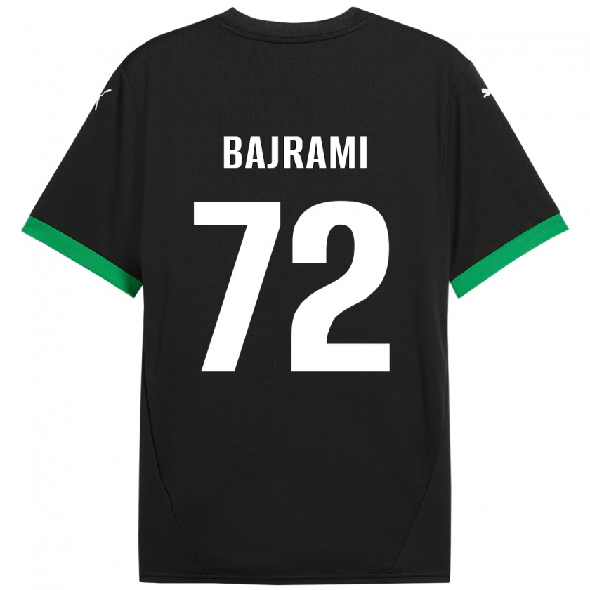 Kandiny Dames Nedim Bajrami #72 Zwart Donkergroen Thuisshirt Thuistenue 2024/25 T-Shirt