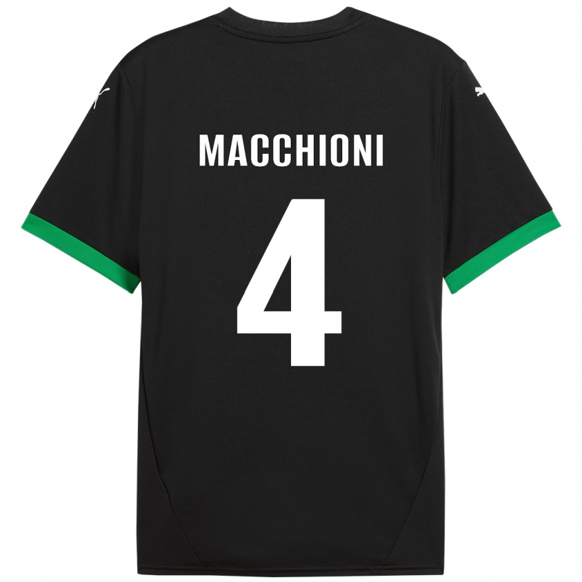 Kandiny Mujer Camiseta Tommaso Macchioni #4 Negro Verde Oscuro 1ª Equipación 2024/25 La Camisa México