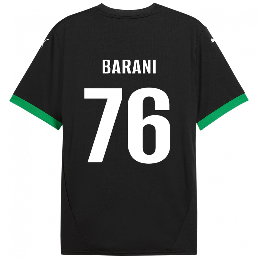 KandinyレディースLuca Barani#76黒 ダークグリーンホームシャツ2024/25ジャージーユニフォーム