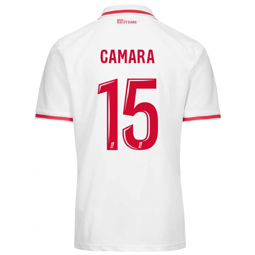 Kandiny Dames Lamine Camara #15 Wit Rood Thuisshirt Thuistenue 2024/25 T-Shirt België