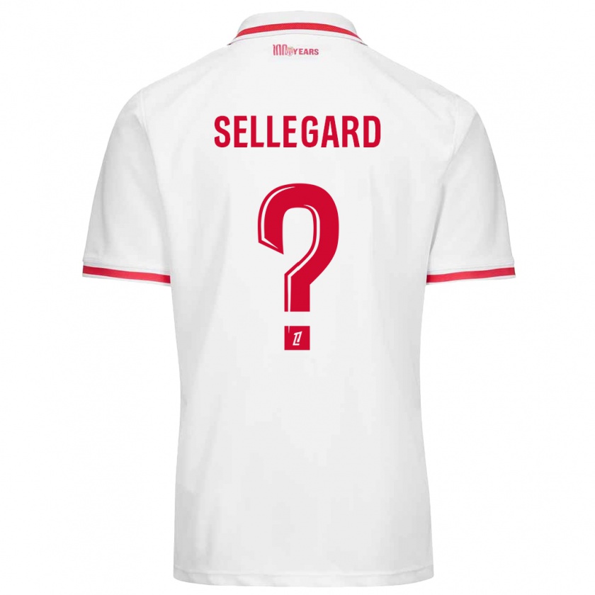 Kandiny Mujer Camiseta Alexander Sellegard #0 Blanco Rojo 1ª Equipación 2024/25 La Camisa