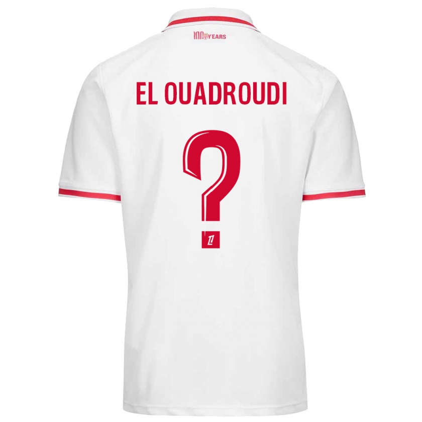 Kandiny Mujer Camiseta Imrane El Ouadroudi #0 Blanco Rojo 1ª Equipación 2024/25 La Camisa