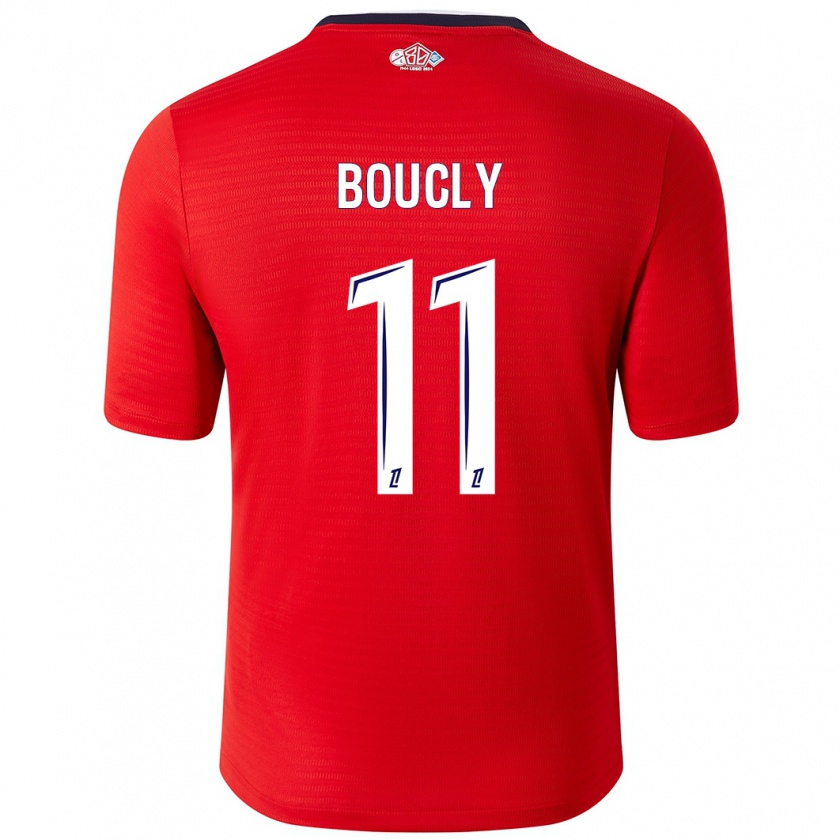 Kandiny Mujer Camiseta Maïté Boucly #11 Rojo Blanco 1ª Equipación 2024/25 La Camisa