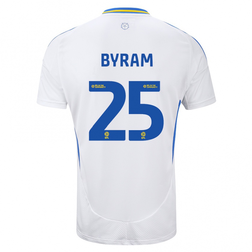 Kandiny Donna Maglia Sam Byram #25 Bianco Blu Kit Gara Home 2024/25 Maglietta