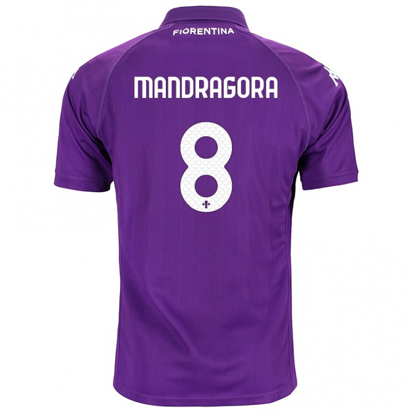 Kandiny Mulher Camisola Rolando Mandragora #8 Roxo Principal 2024/25 Camisa Brasil