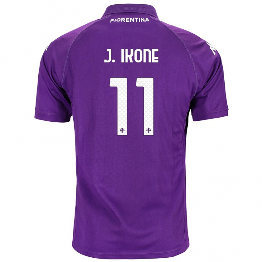 Kandiny Dames Jonathan Ikoné #11 Paars Thuisshirt Thuistenue 2024/25 T-Shirt België