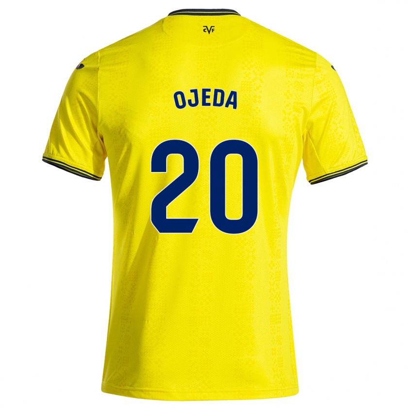 Kandiny Dames Thiago Ojeda #20 Geel Zwart Thuisshirt Thuistenue 2024/25 T-Shirt