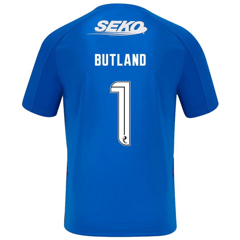 Kandiny Dames Jack Butland #1 Donkerblauw Thuisshirt Thuistenue 2024/25 T-Shirt