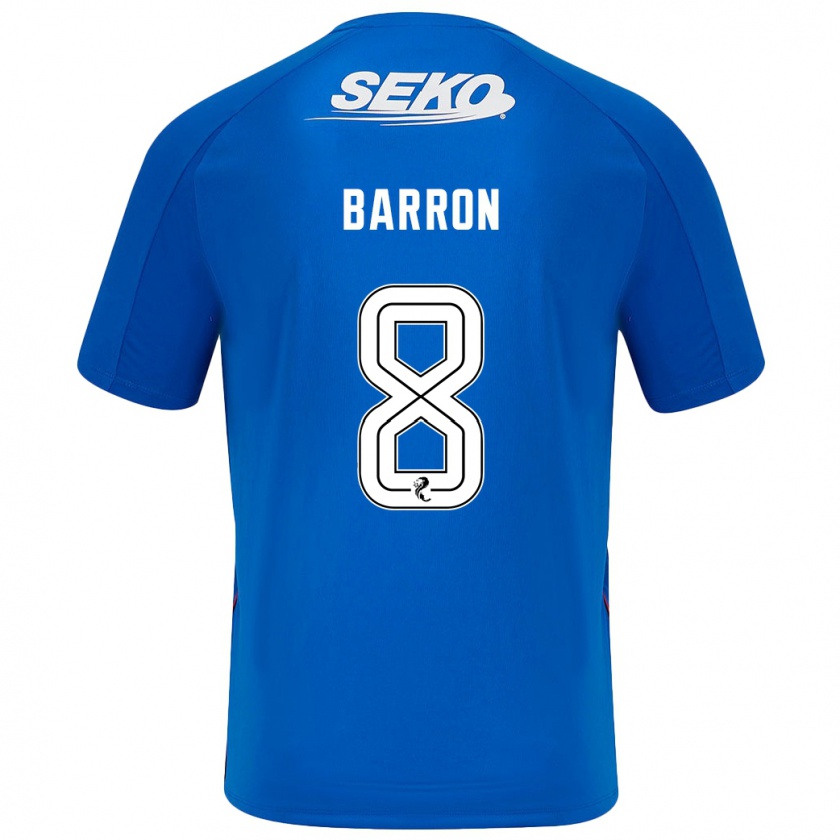 Kandiny Mujer Camiseta Connor Barron #8 Azul Oscuro 1ª Equipación 2024/25 La Camisa