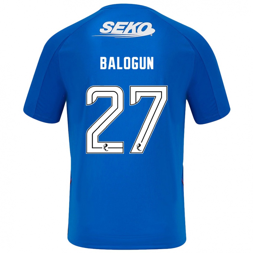 Kandiny Donna Maglia Leon Balogun #27 Blu Scuro Kit Gara Home 2024/25 Maglietta