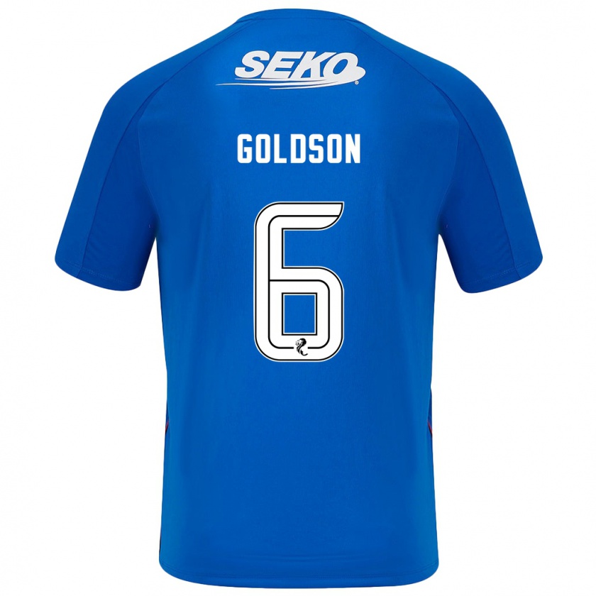 Kandiny Kobiety Connor Goldson #6 Ciemnoniebieski Domowa Koszulka 2024/25 Koszulki Klubowe