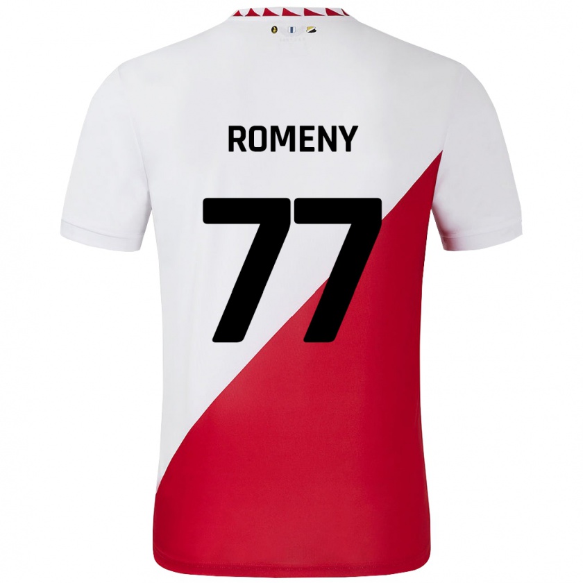 Kandiny Dames Ole Romeny #77 Wit Rood Thuisshirt Thuistenue 2024/25 T-Shirt België