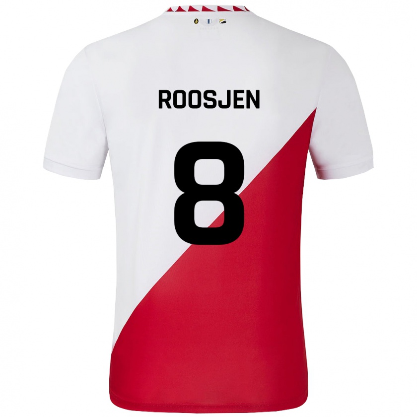 Kandiny Donna Maglia Judith Roosjen #8 Bianco Rosso Kit Gara Home 2024/25 Maglietta