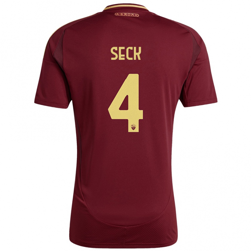 Kandiny Damen Mohamed Seck #4 Rot Braun Gold Heimtrikot Trikot 2024/25 T-Shirt Österreich