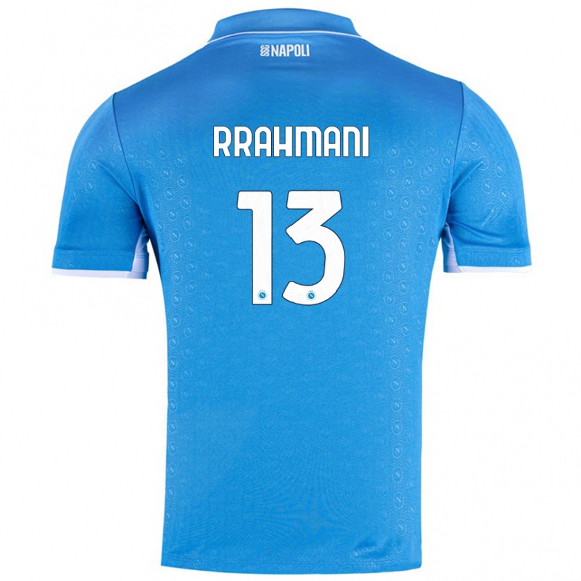 Kandiny Mujer Camiseta Amir Rrahmani #13 Azul Cielo 1ª Equipación 2024/25 La Camisa