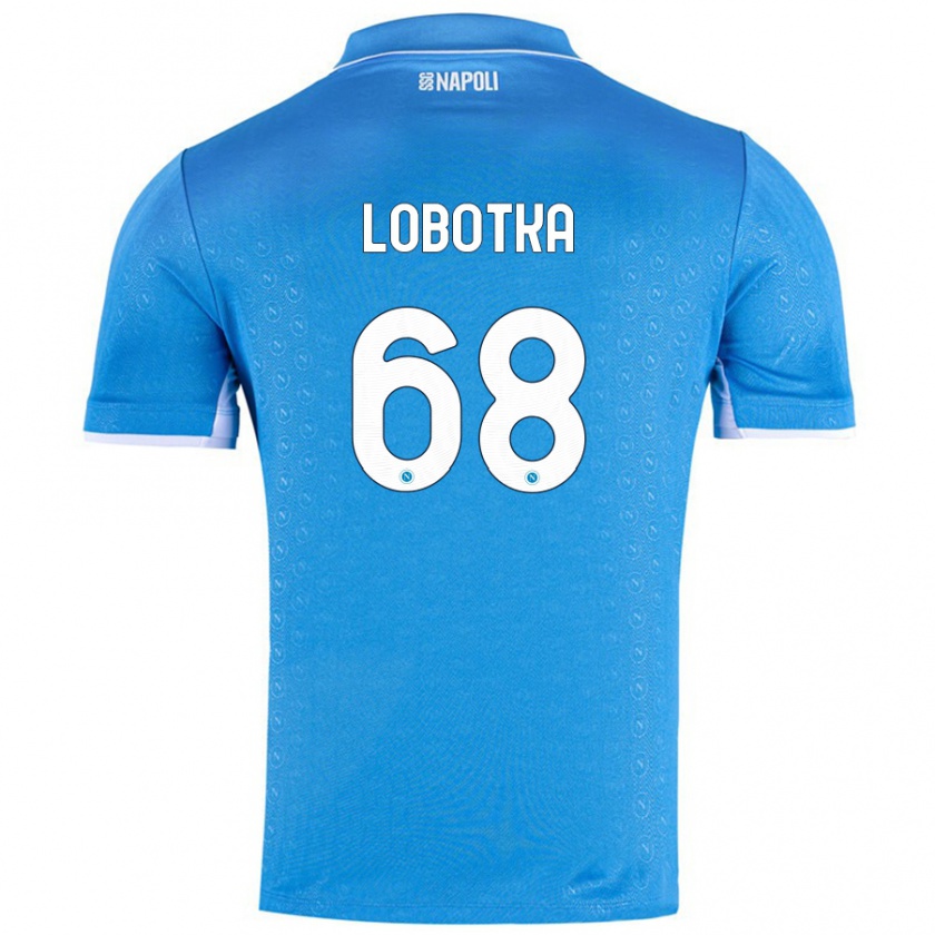 Kandiny Dames Stanislav Lobotka #68 Hemelsblauw Thuisshirt Thuistenue 2024/25 T-Shirt België