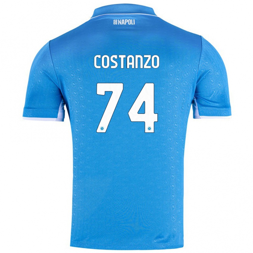 Kandiny Dames Davide Costanzo #74 Hemelsblauw Thuisshirt Thuistenue 2024/25 T-Shirt België