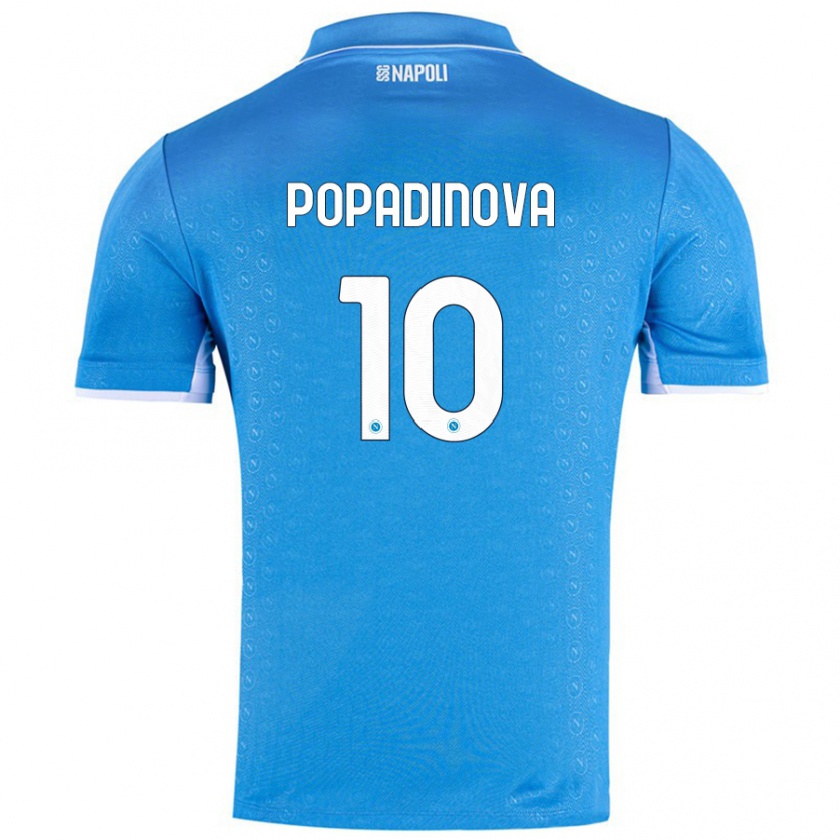 Kandiny Donna Maglia Evdokiya Popadinova #10 Azzurro Cielo Kit Gara Home 2024/25 Maglietta