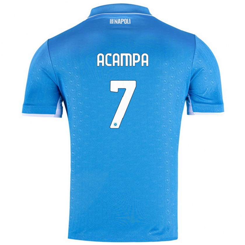 Kandiny Donna Maglia Davide Acampa #7 Azzurro Cielo Kit Gara Home 2024/25 Maglietta