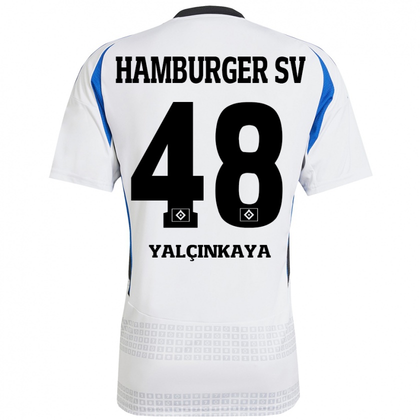 Kandiny Damen Bilal Yalcinkaya #48 Weiß Blau Heimtrikot Trikot 2024/25 T-Shirt Österreich