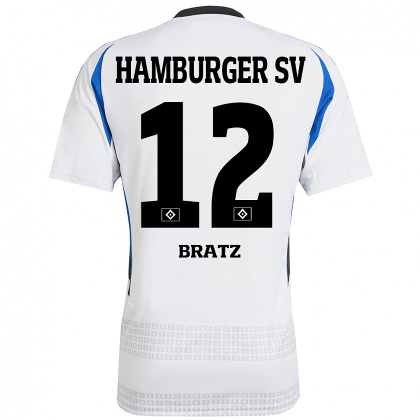 Kandiny Dames Julian Brätz #12 Wit Blauw Thuisshirt Thuistenue 2024/25 T-Shirt