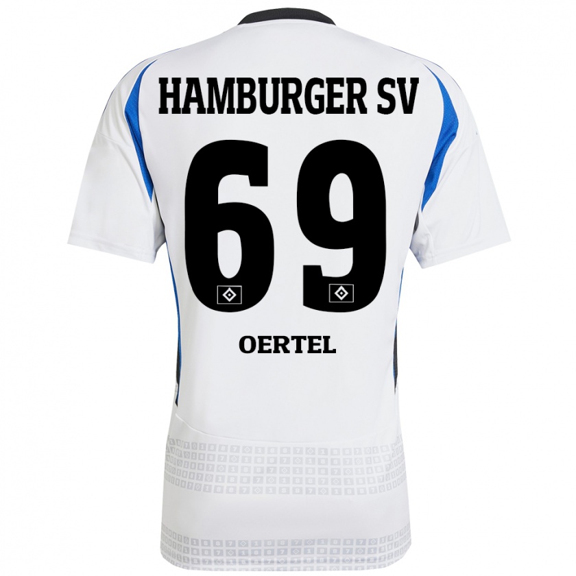 Kandiny Donna Maglia Jan Oertel #69 Bianco Blu Kit Gara Home 2024/25 Maglietta