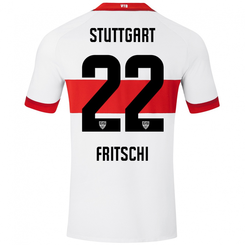 Kandiny Dames Paulo Fritschi #22 Wit Rood Thuisshirt Thuistenue 2024/25 T-Shirt