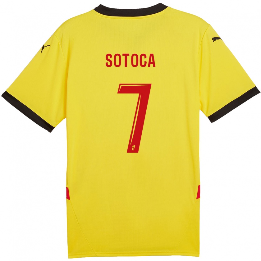 Kandiny Donna Maglia Florian Sotoca #7 Giallo Rosso Kit Gara Home 2024/25 Maglietta