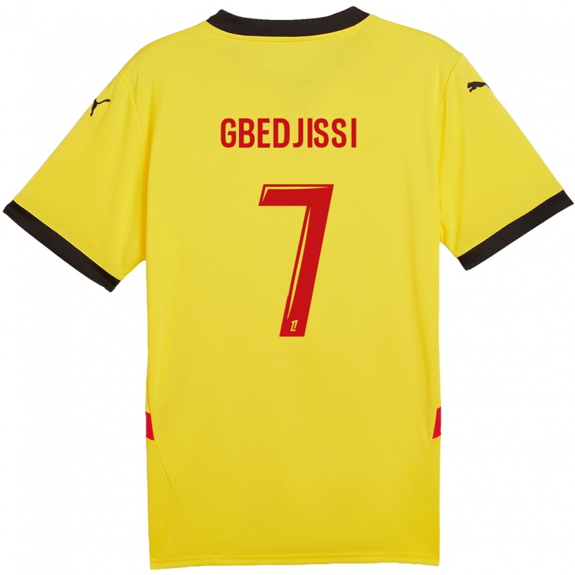 Kandiny Dames Aude Gbedjissi #7 Geel Rood Thuisshirt Thuistenue 2024/25 T-Shirt