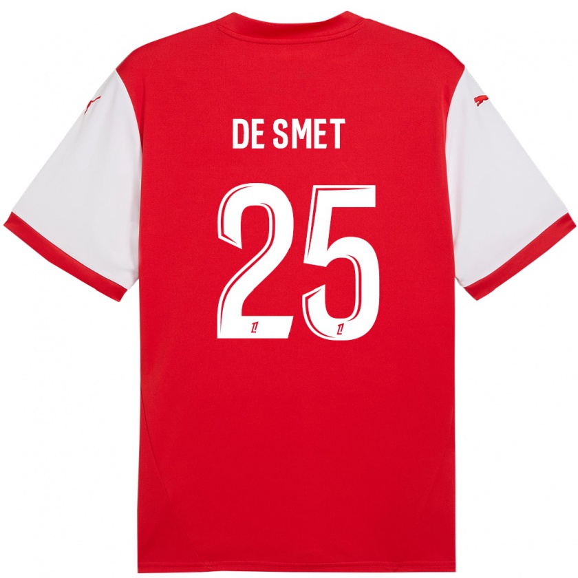 Kandiny Damen Thibault De Smet #25 Rot Weiß Heimtrikot Trikot 2024/25 T-Shirt Österreich