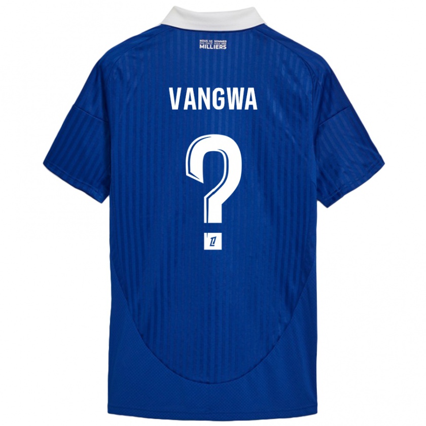 Kandiny Dames Jilva Vangwa #0 Blauw Wit Thuisshirt Thuistenue 2024/25 T-Shirt België