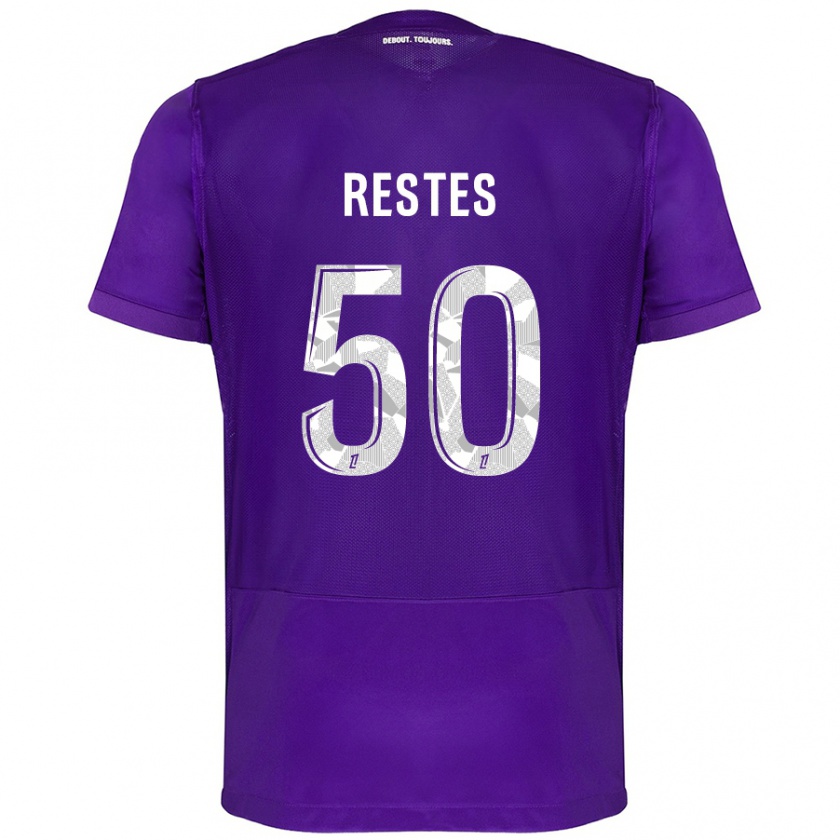 Kandiny Damen Guillaume Restes #50 Violett Weiß Heimtrikot Trikot 2024/25 T-Shirt Österreich