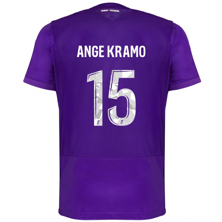 Kandiny Dames Marie Ange Kramo #15 Paars Wit Thuisshirt Thuistenue 2024/25 T-Shirt