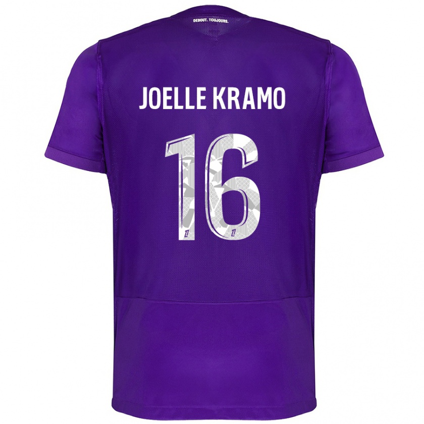 Kandiny Damen Marie Joelle Kramo #16 Violett Weiß Heimtrikot Trikot 2024/25 T-Shirt Österreich