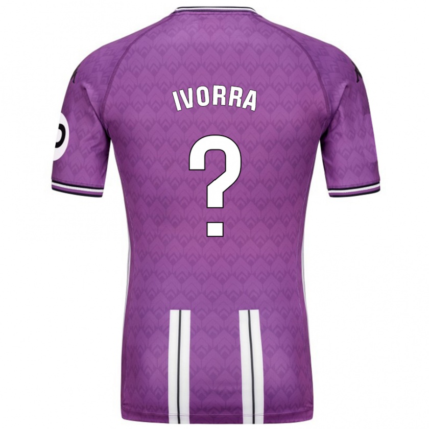 Kandiny Mujer Camiseta Iker Ivorra #0 Púrpura Blanco 1ª Equipación 2024/25 La Camisa