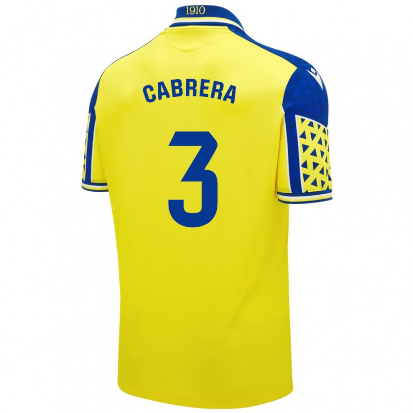 Kandiny Mujer Camiseta Julio Cabrera #3 Amarillo Azul 1ª Equipación 2024/25 La Camisa