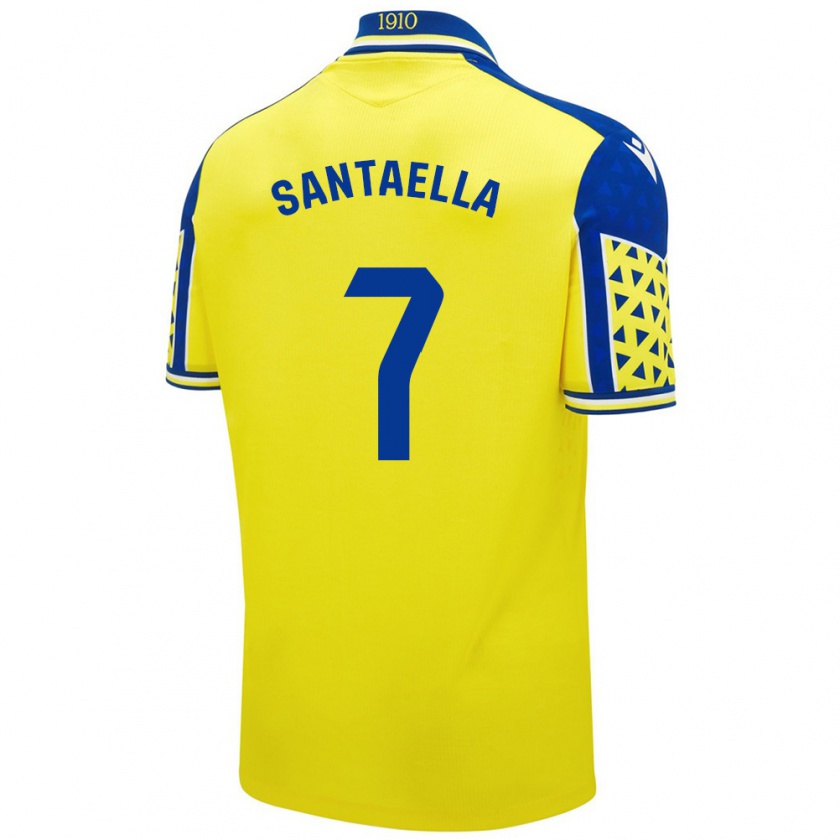 Kandiny Mujer Camiseta Natalia Santaella Picón #7 Amarillo Azul 1ª Equipación 2024/25 La Camisa