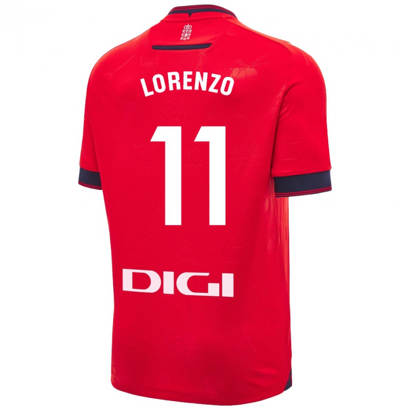 Kandiny Mujer Camiseta Nowend Lorenzo #11 Rojo Blanco 1ª Equipación 2024/25 La Camisa México