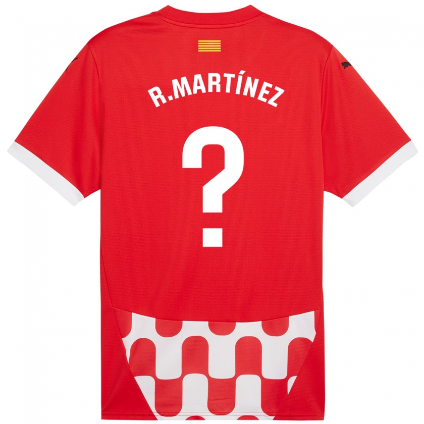 Kandiny Mujer Camiseta Raúl Martínez #0 Rojo Blanco 1ª Equipación 2024/25 La Camisa