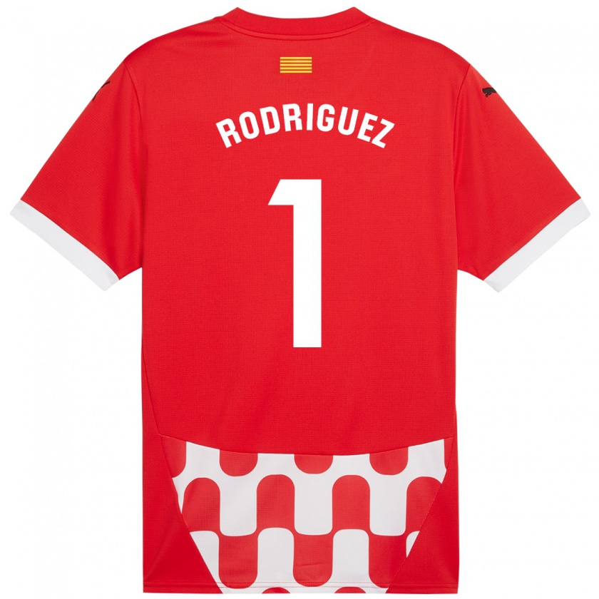 Kandiny Mujer Camiseta Maria Rodríguez #1 Rojo Blanco 1ª Equipación 2024/25 La Camisa