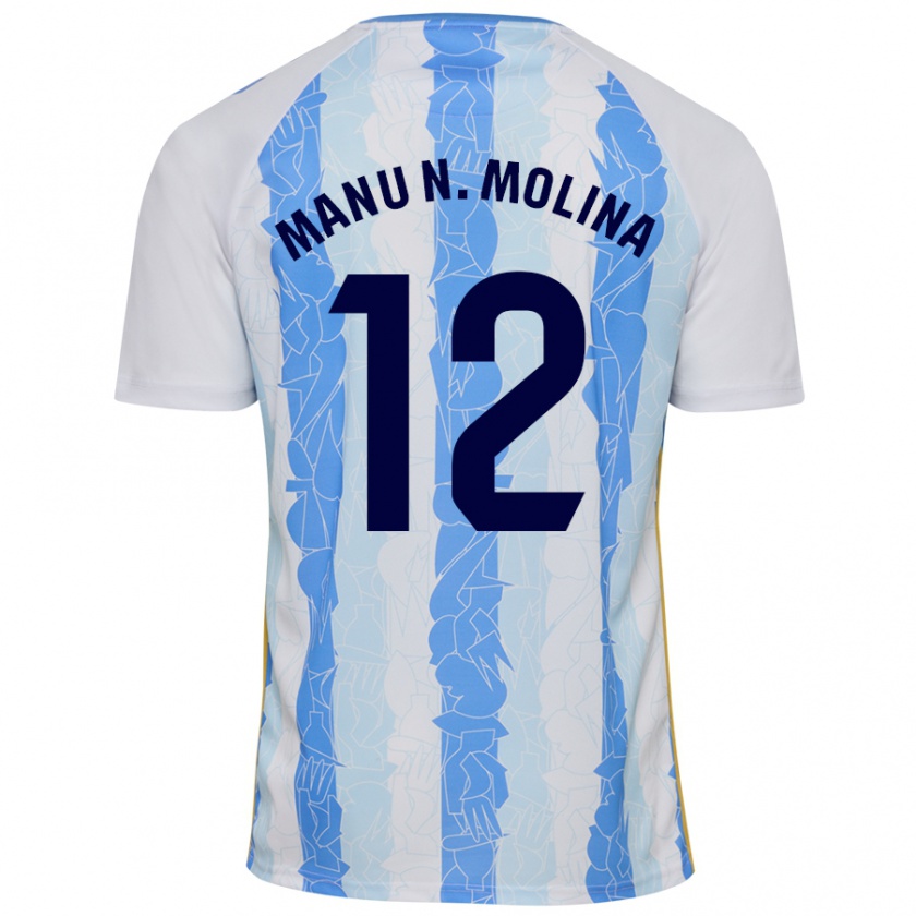 Kandiny Dames Manu Molina #12 Wit Blauw Thuisshirt Thuistenue 2024/25 T-Shirt België