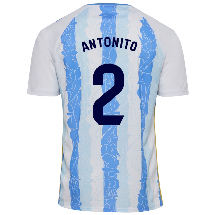 Kandiny Donna Maglia Antoñito #2 Bianco Blu Kit Gara Home 2024/25 Maglietta