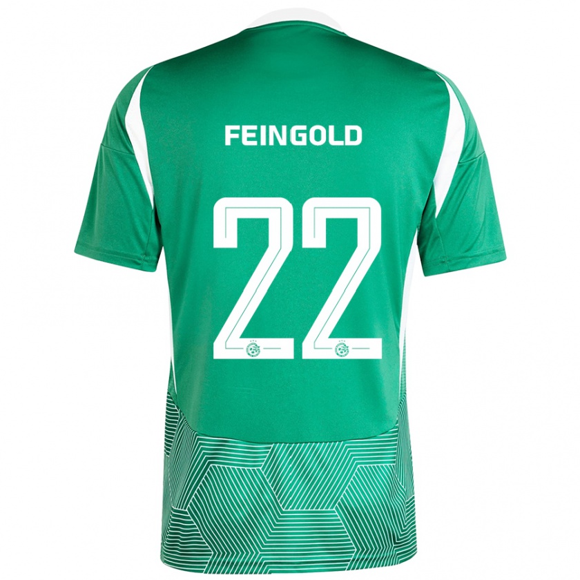 Kandiny Dames Ilay Feingold #22 Groen Wit Thuisshirt Thuistenue 2024/25 T-Shirt België